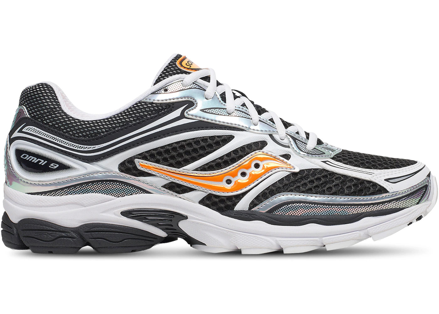 Saucony ProGrid Omni 9 Speed Shades White Black Orange