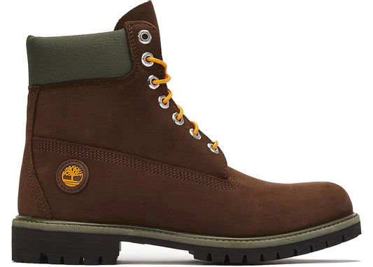 Timberland 6 Inch Premium Waterproof Boot Dark Brown Green