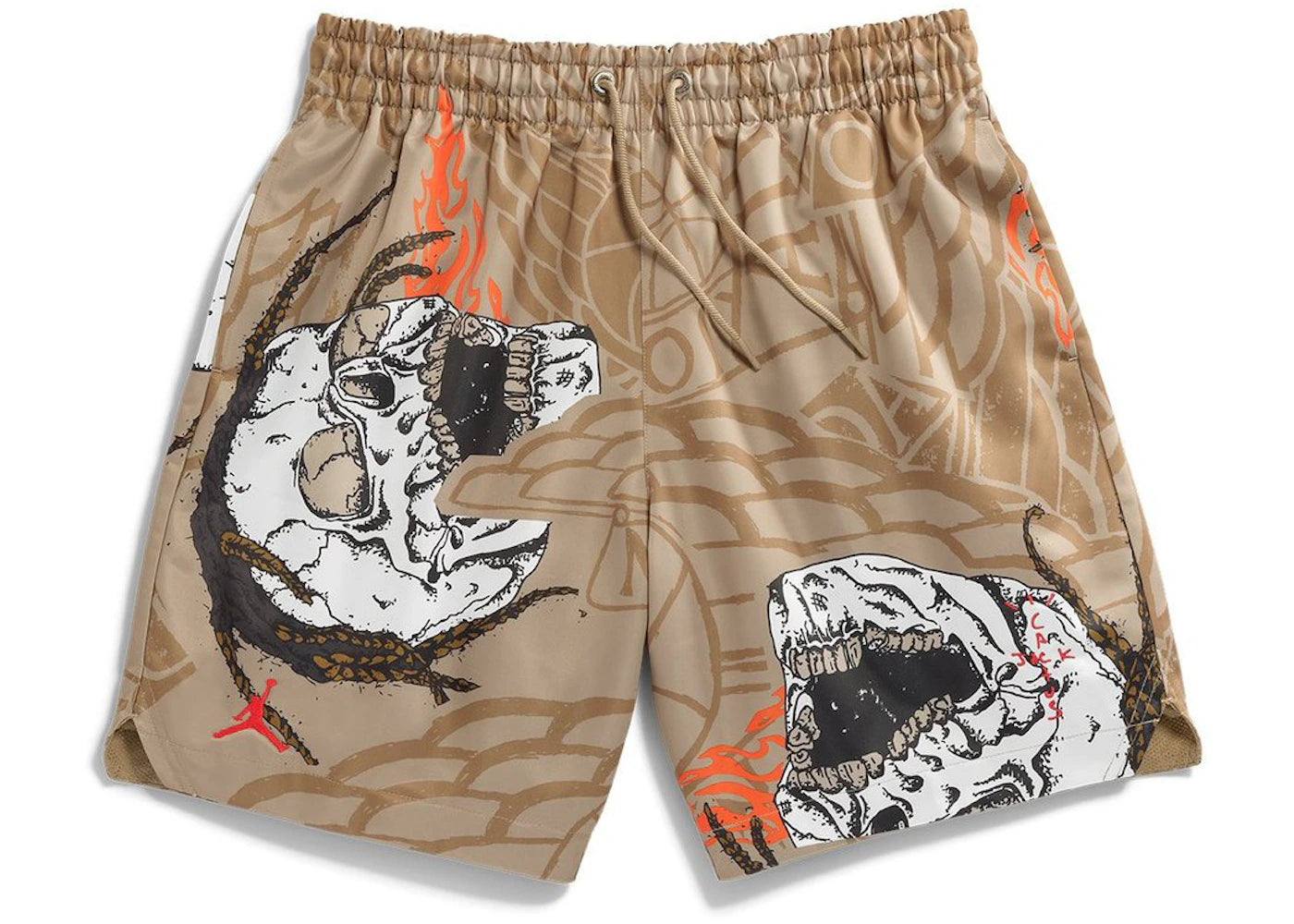 Travis Scott Cactus Jack x Jordan Pool Shorts Khaki