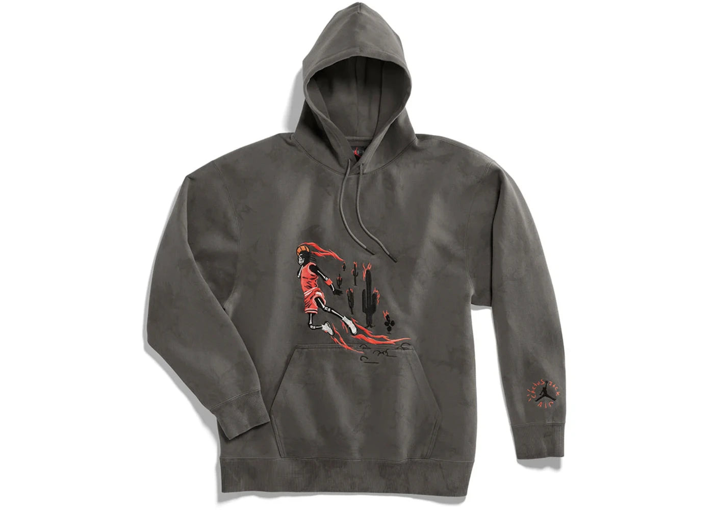 Travis Scott Jordan Hoodie en suède délavé gris