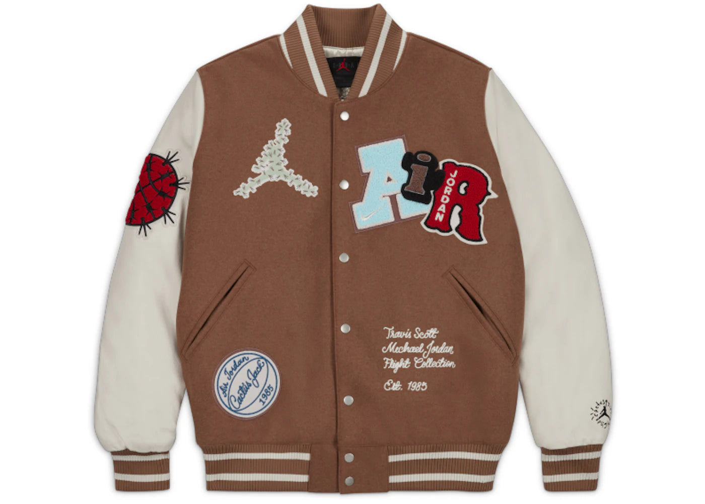 Veste Universitaire Travis Scott x Jordan Marron Antiqué