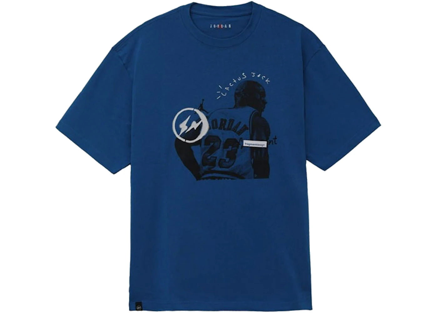 T-shirt Travis Scott x Jordan x Fragment bleu