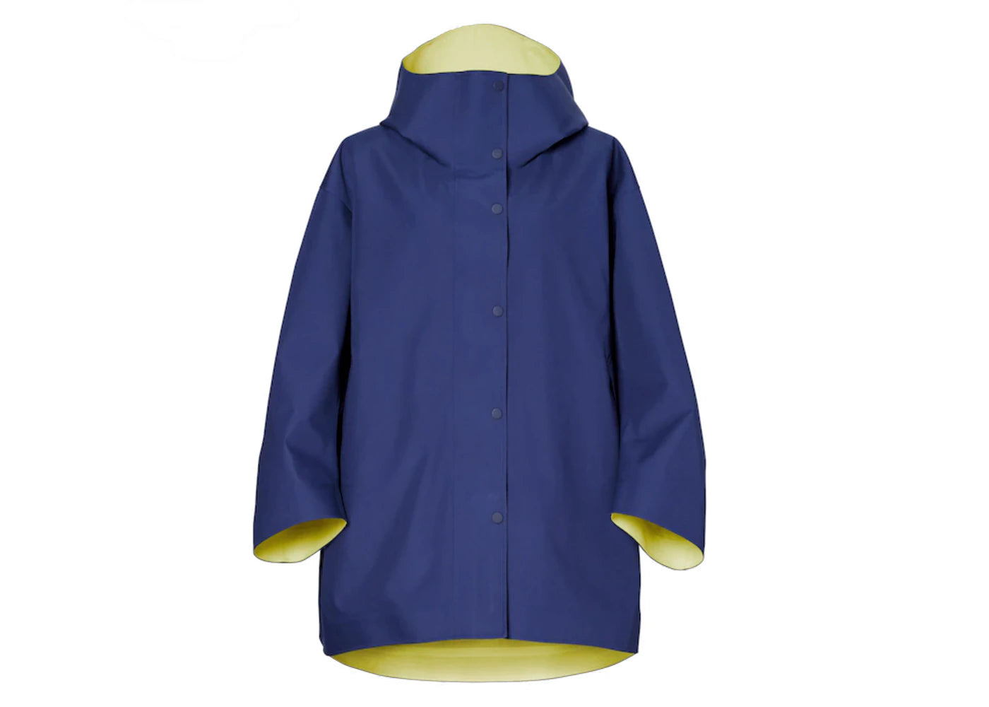 Uniqlo x MARNI Damen-Halbmantel mit Blockmuster, Marineblau