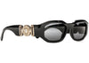 Versace Irregular Biggie Sunglasses Black/Black