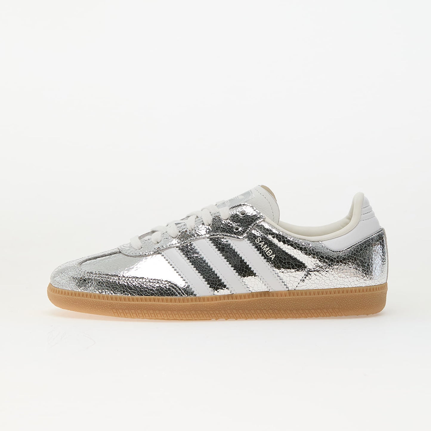 adidas Samba OG Silver Metallic Cracked Leather