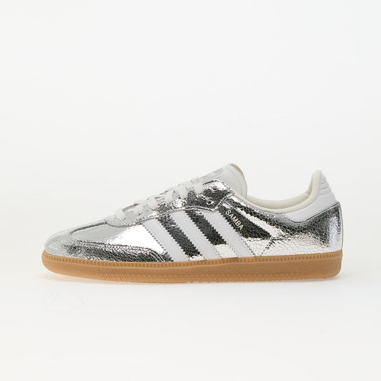 adidas Samba OG Silver Metallic Cracked Leather