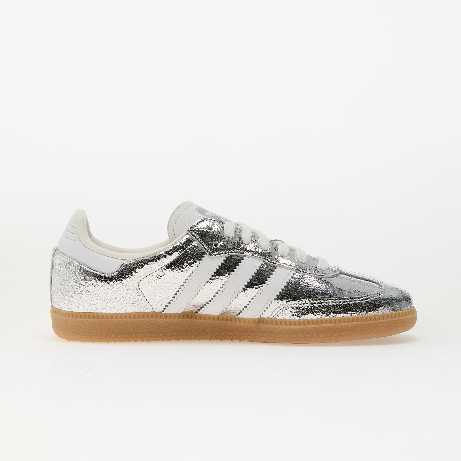adidas Samba OG Silver Metallic Cracked Leather