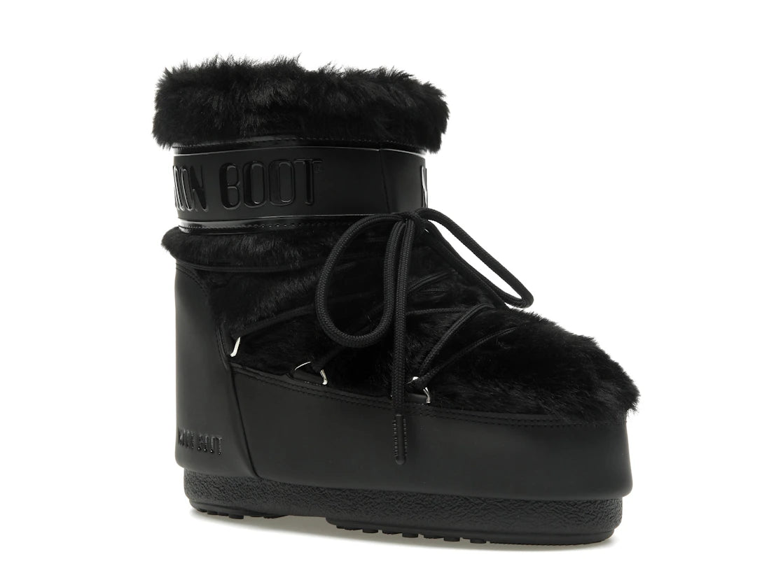Moon Boot Icon Faux-Fur Low Boot Black