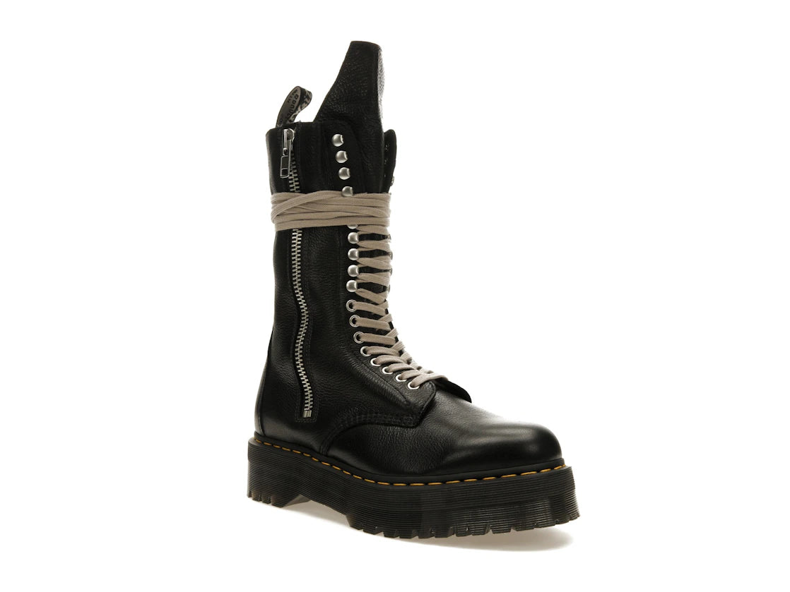 Bottes mi-mollet Dr. Martens 1918 Quad en cuir à semelle Rick Owens noires