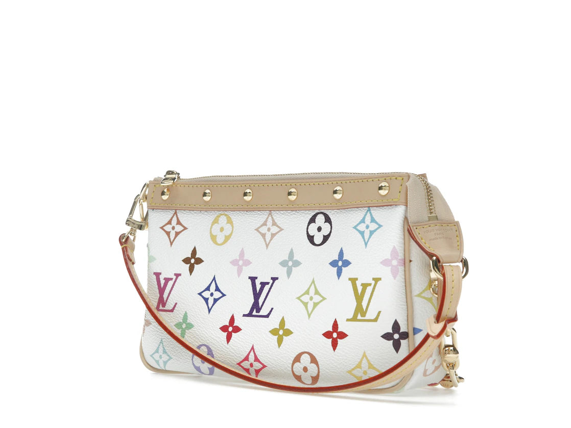 Louis Vuitton x Takashi Murakami Pochette Accessoires White Multicolored