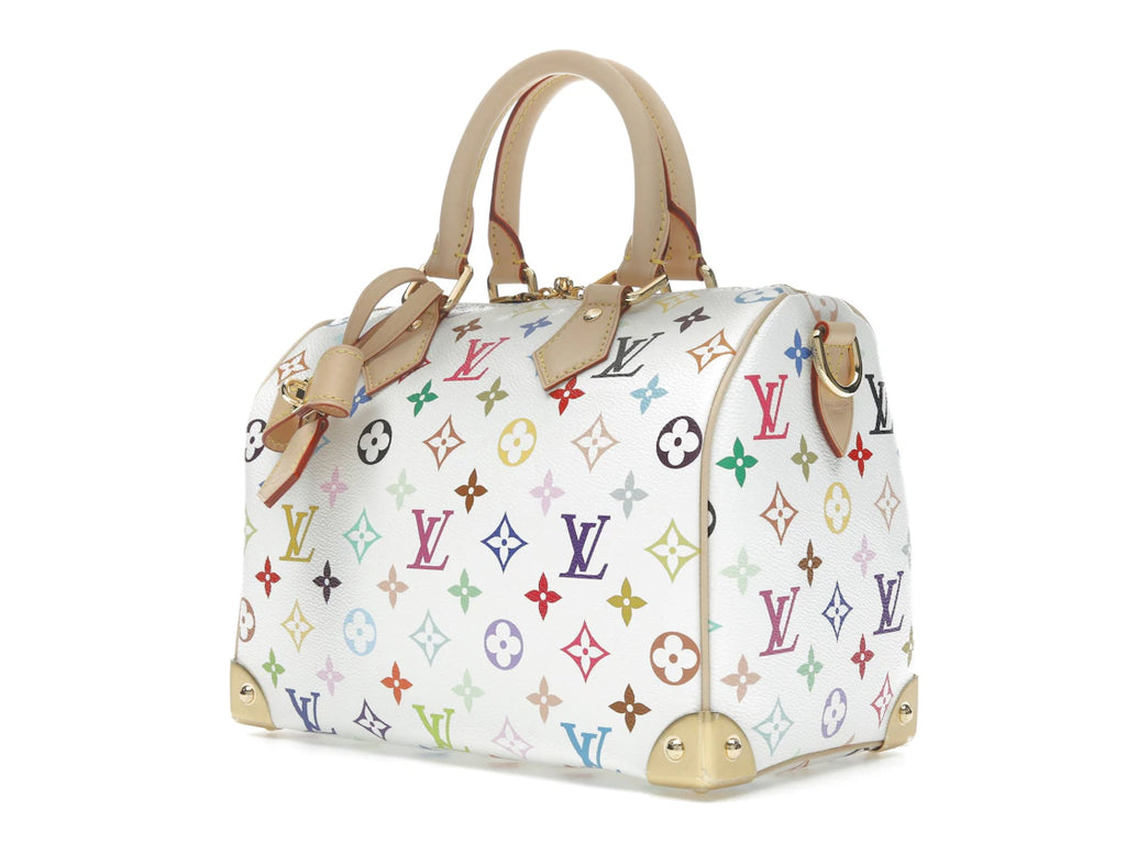Louis Vuitton x Takashi Murakami Speedy Bandouliere 25 Blanc Multicolore