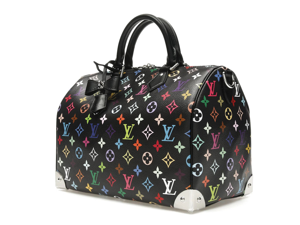 Louis Vuitton x Takashi Murakami Speedy Soft 30 Schwarz Mehrfarbig
