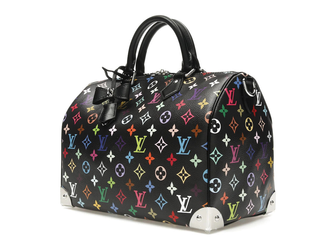 Louis Vuitton x Takashi Murakami Speedy Soft 30 Schwarz Mehrfarbig