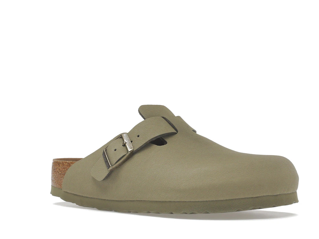 Birkenstock Boston Vegan Birkibuc Khaki