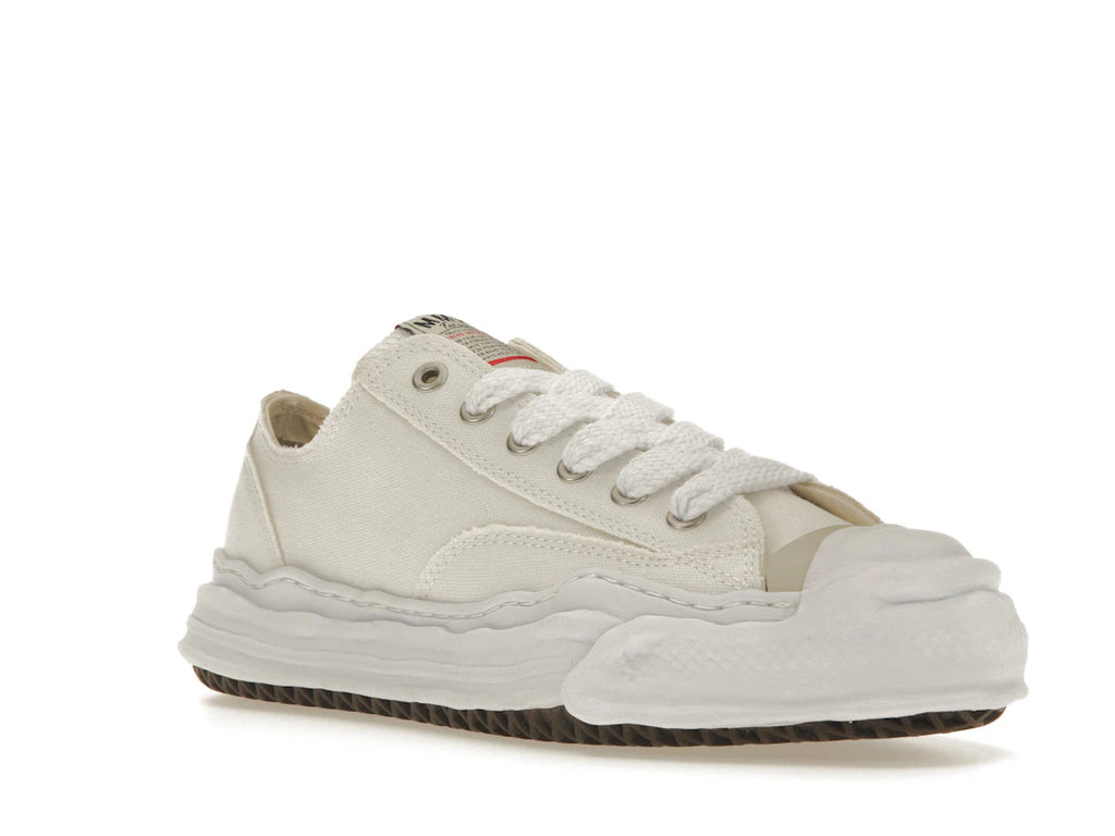 Maison Mihara Yasuhiro Baskets basses en toile blanche à semelle OG Hank