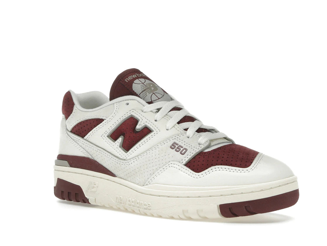 New Balance 550 Sea Salt Classic Crimson