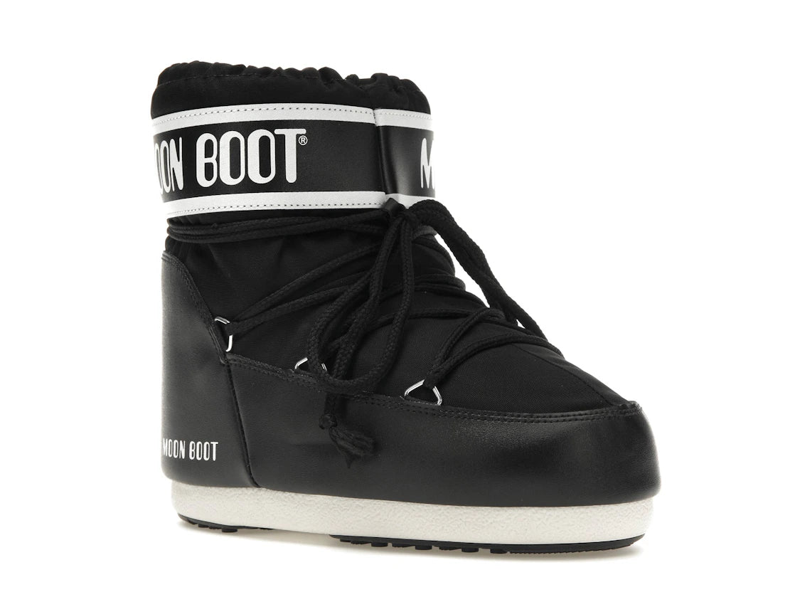 Moon Boot Icon Low Nylon Boot Black White
