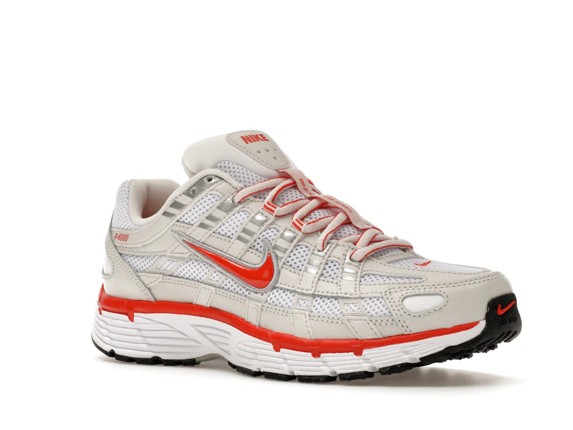 Nike P-6000 White Platinum Tint Black Picante Red