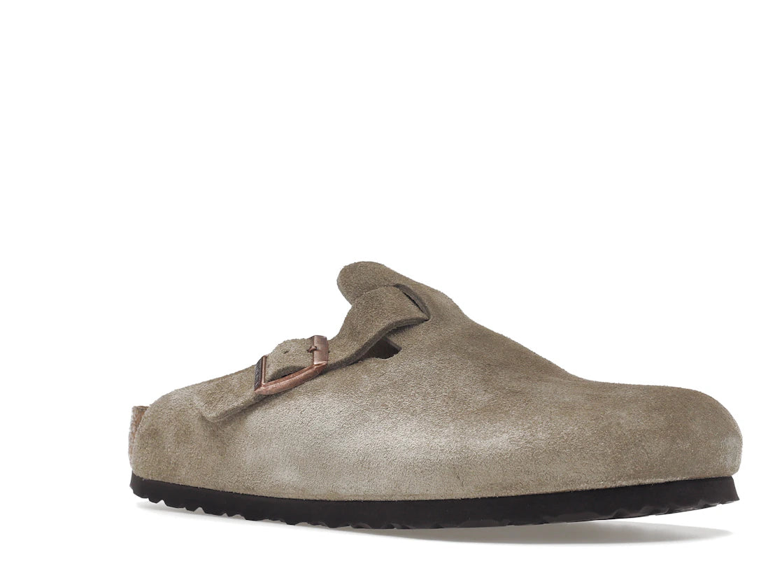 Birkenstock Boston Soft Footbed Suede Taupe