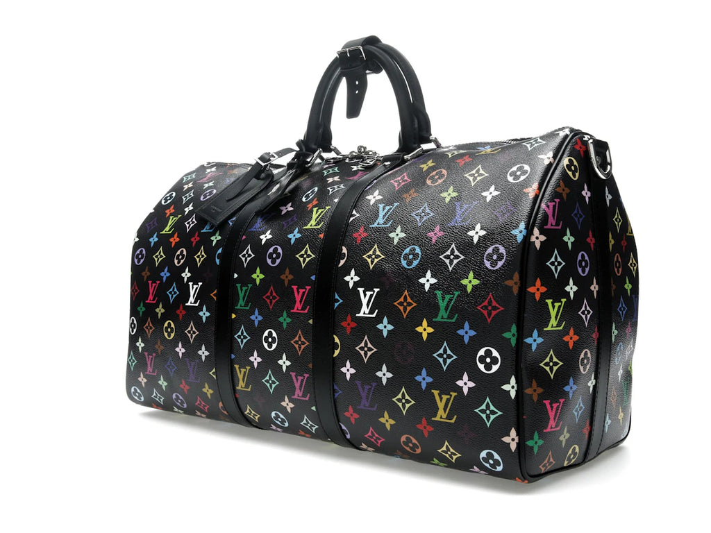 Louis Vuitton x Takashi Murakami Keepall Bandoulière 50 Noir Multicolore