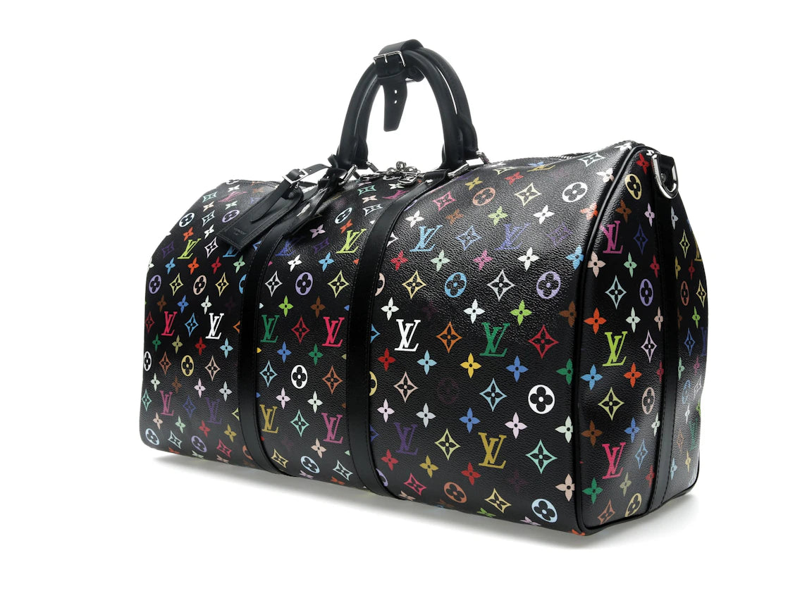 Louis Vuitton x Takashi Murakami Keepall Bandoulière 50 Noir Multicolore