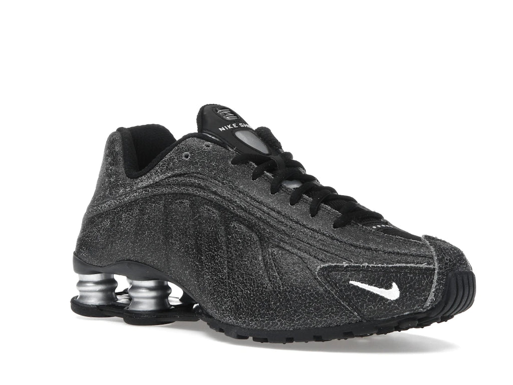 Nike Shox R4 Black Distressed Leather