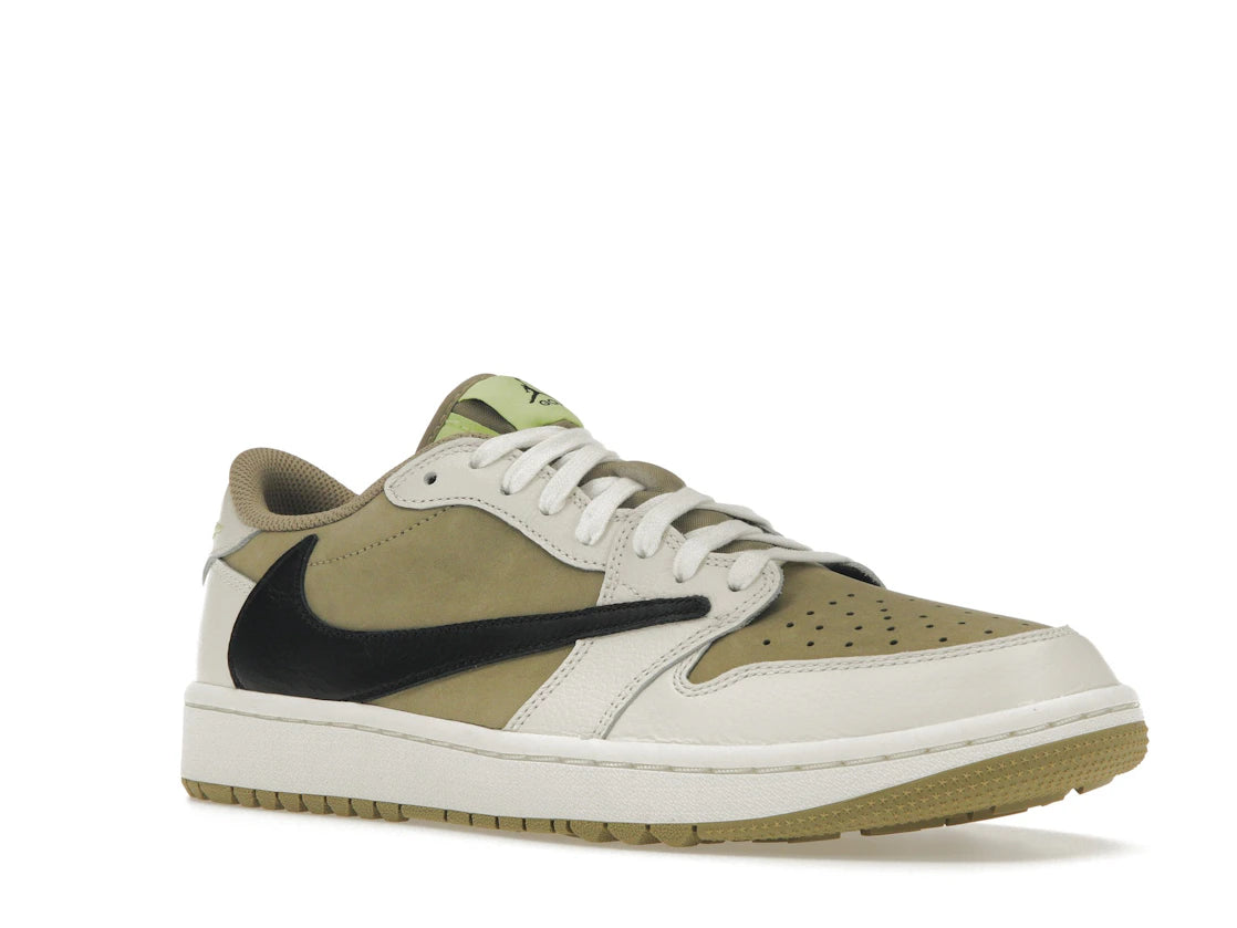 Jordan 1 Retro Low Golf Travis Scott Olive neutre