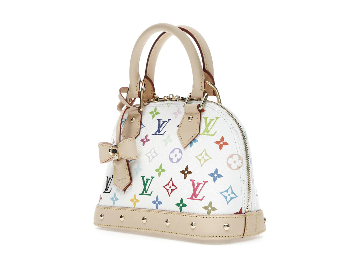 Louis Vuitton x Takashi Murakami Alma BB Weiß Mehrfarbig
