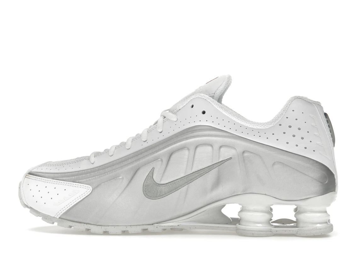 Nike Shox R4 White Bright Crimson Metallic Silver