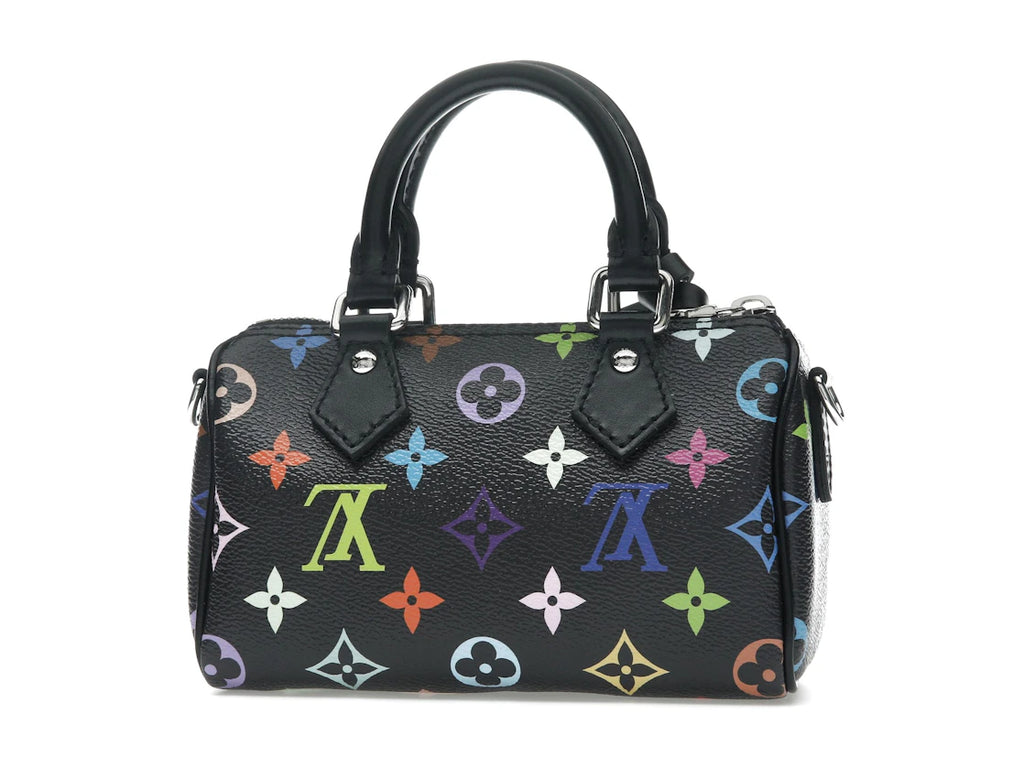 Louis Vuitton x Takashi Murakami Nano Speedy Black Multicolored