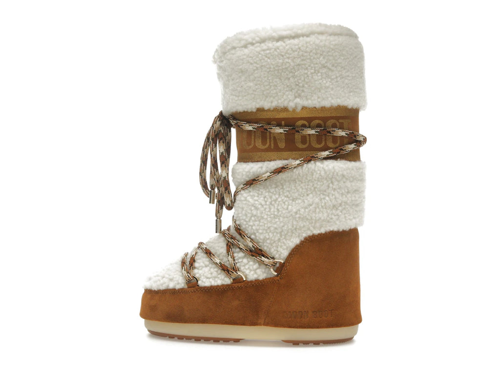 Moon Boot Icon Shearling Boot Whisky Off White