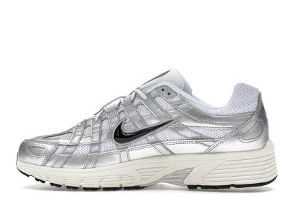 Nike P-6000 White Metallic Silver Flat Silver Black