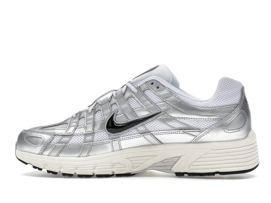 Nike P-6000 White Metallic Silver Flat Silver Black