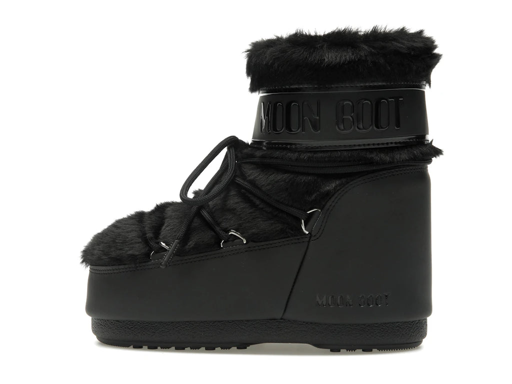 Moon Boot Icon Faux-Fur Low Boot Black