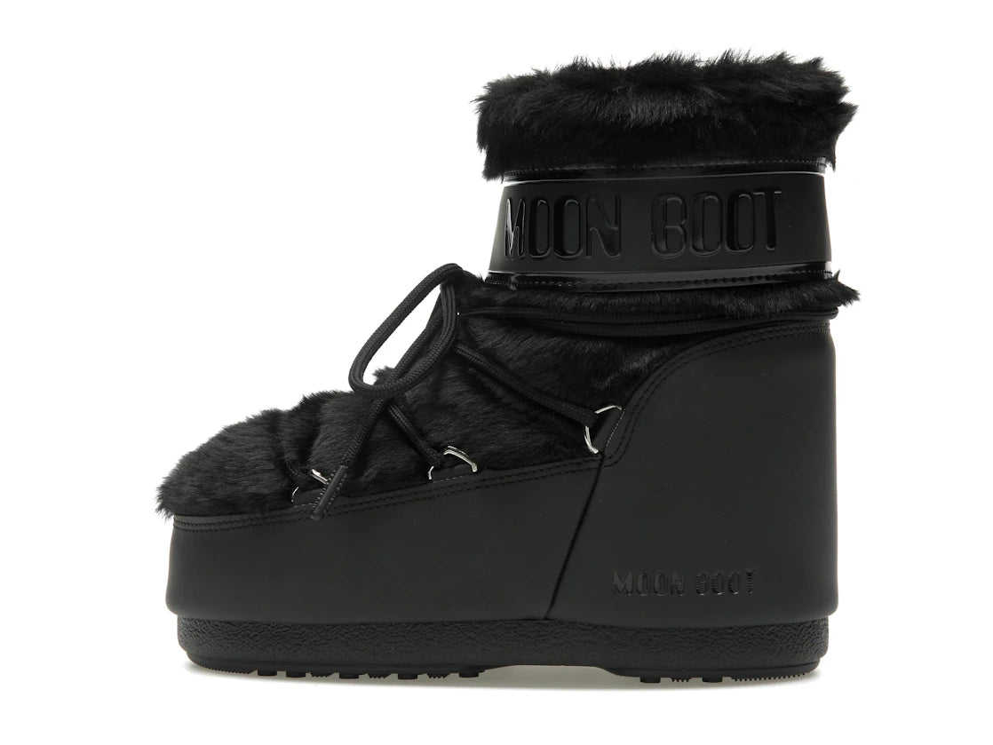 Moon Boot Icon Faux-Fur Low Boot Black