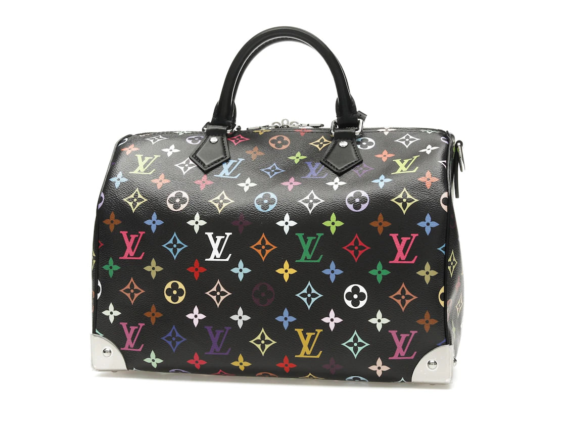 Louis Vuitton x Takashi Murakami Speedy Soft 30 Schwarz Mehrfarbig