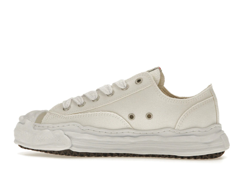 Maison Mihara Yasuhiro Baskets basses en toile blanche à semelle OG Hank