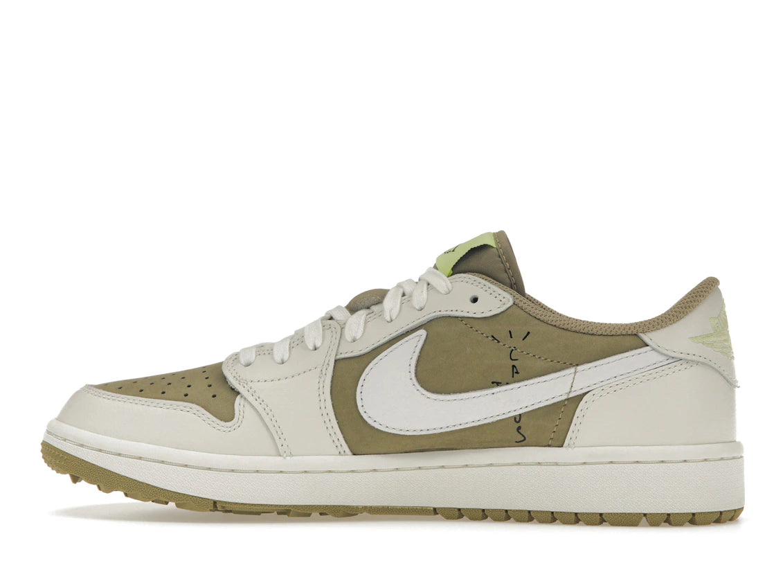 Jordan 1 Retro Low Golf Travis Scott Olive neutre
