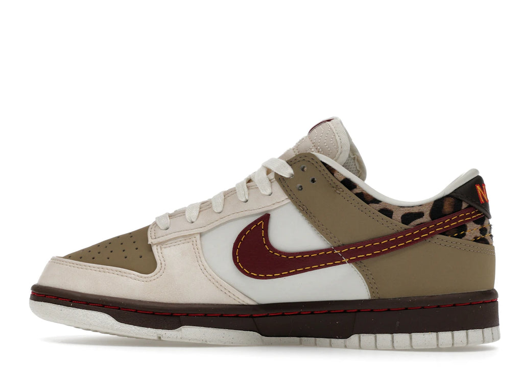 Nike Dunk Low Retro Khaki Team Red Pearl White