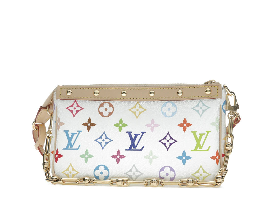 Louis Vuitton x Takashi Murakami Pochette Accessoires White Multicolored