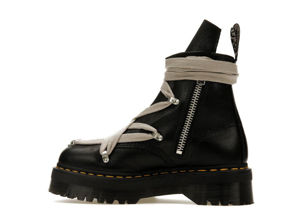 Dr. Martens 1460 Quad Leather Sole Pentagram Wrap Lace Boot Rick Owens Black