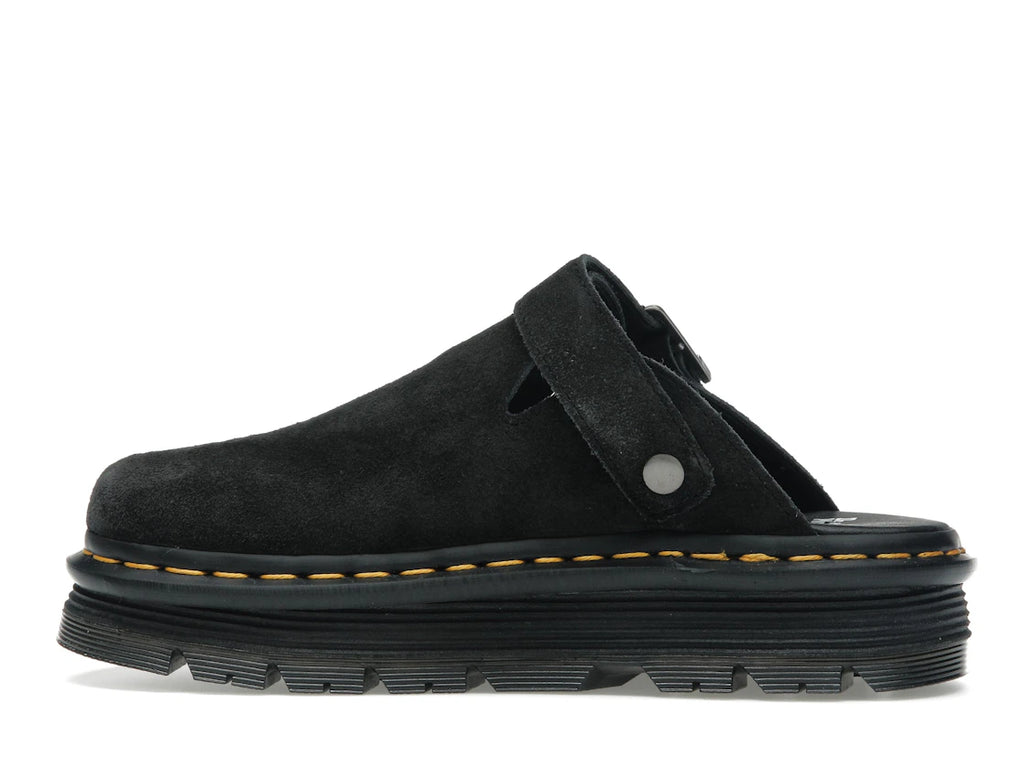 Dr. Martens Zebzag Suede Slingback Mule à plateforme Noir