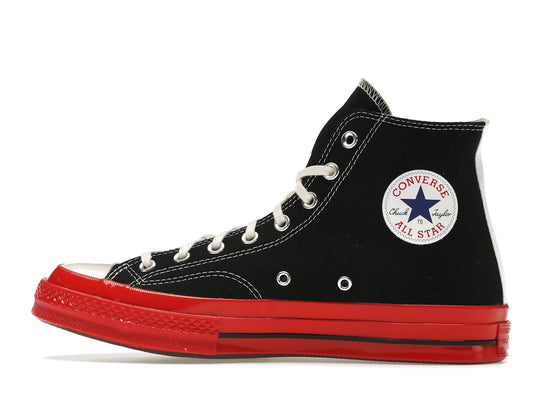 Converse Chuck Taylor All Star 70 Hi Comme des Garcons PLAY Black Red Midsole