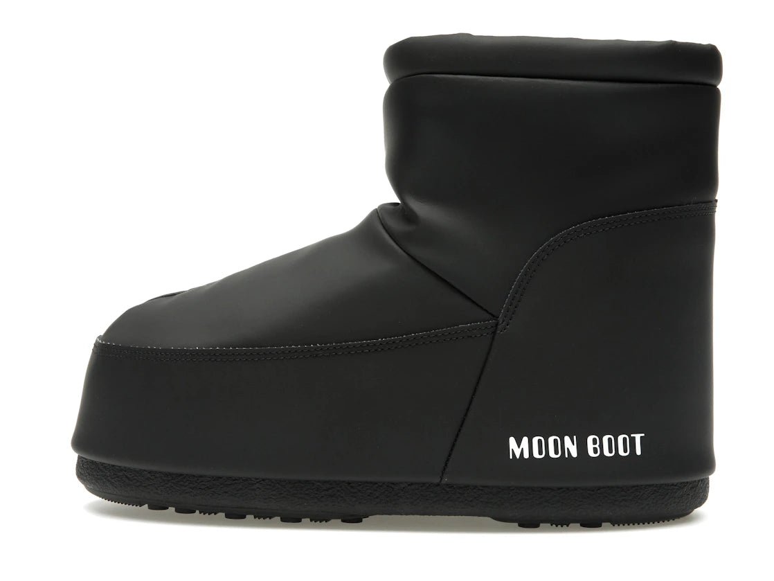 Moon Boot No Lace Rubber Boot Black