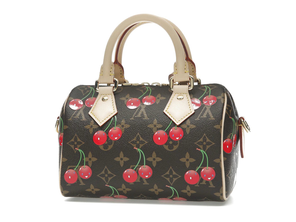 Louis Vuitton x Takashi Murakami Cherry Speedy Bandouliere 20 Braun Monogram