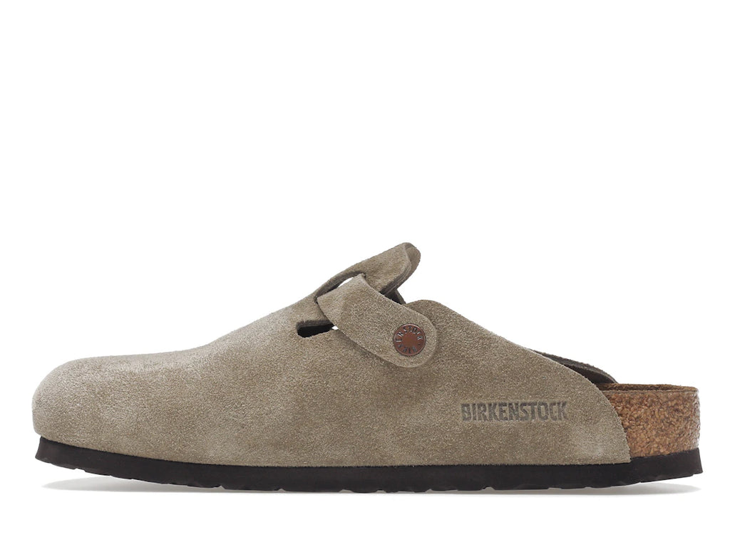 Birkenstock Boston Soft Footbed Suede Taupe