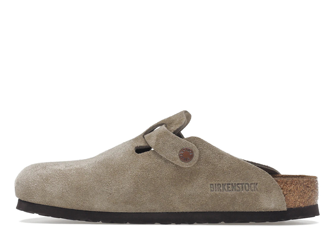 Birkenstock Boston Soft Footbed Suede Taupe