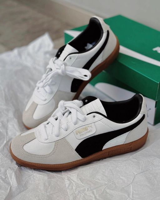 Puma Palermo Leather White Vapor Grey Gum